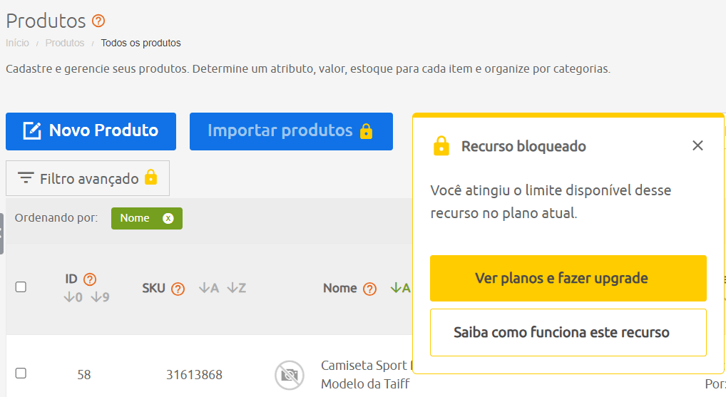 Ícone de categoria de produto do painel